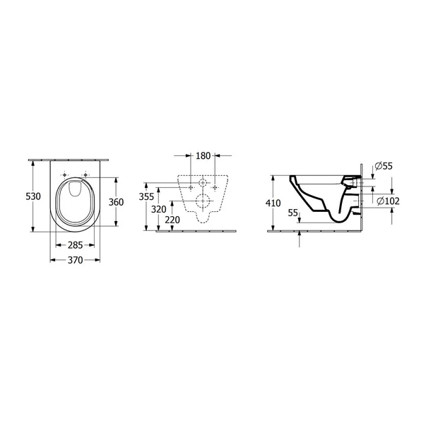 Set vas WC suspendat Villeroy&Boch Arhitectura TwistFlush Rimless cu capac softclose picture - 8