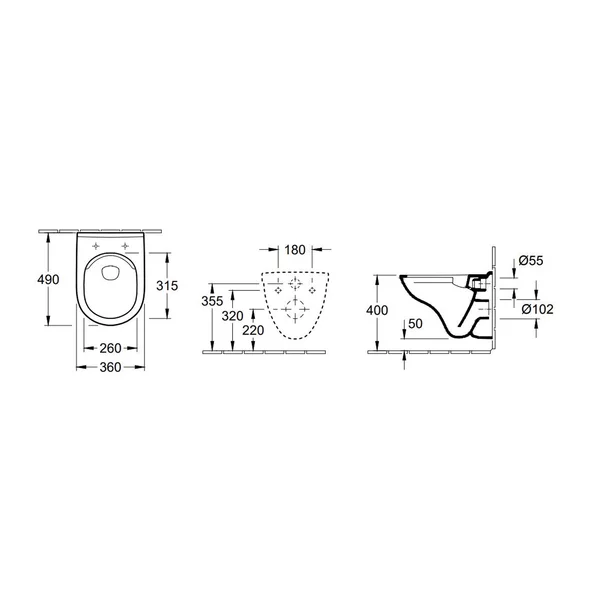Set vas WC suspendat Villeroy&Boch O.Novo TwistFlush Rimless alb cu capac softclose picture - 2