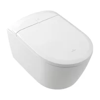 Set vas WC suspendat Villeroy&Boch Supreo Select rimless cu functie de bideu electric si capac softclose alb alpin