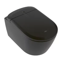 Set vas WC suspendat Villeroy&Boch Supreo Select rimless cu functie de bideu electric si capac softclose negru mat