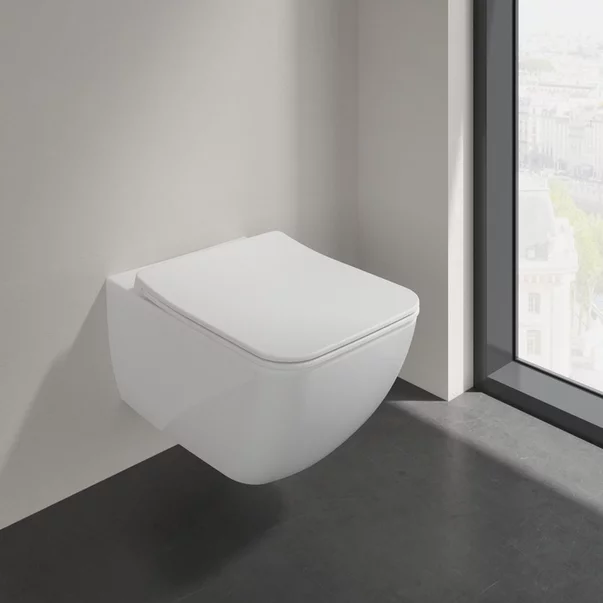 Set vas WC suspendat Villeroy&Boch Venticello Combi-Pack DirectFlush Rimless cu capac softclose alb Alpin CeramicPlus picture - 3