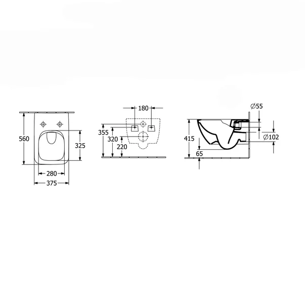 Set vas WC suspendat Villeroy&Boch Venticello Combi-Pack DirectFlush Rimless cu capac softclose alb Alpin CeramicPlus picture - 11