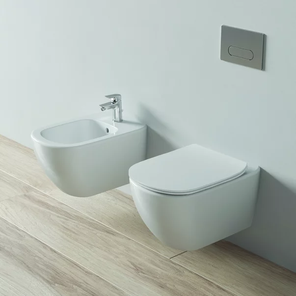 Set vas wc cu capac softclose si bideu suspendat Ideal Standard Tesi AquaBlade picture - 3