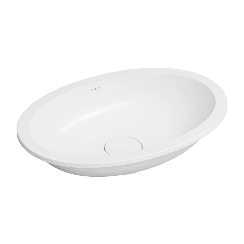 Lavoar sub blat Omnires Shell M+ finisaj alb mat 55 cm
