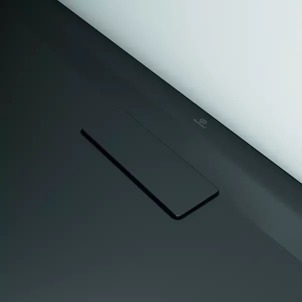 Sifon cadita Ideal Standard Ultra Flat New 8 cm cu capac negru mat picture - 4