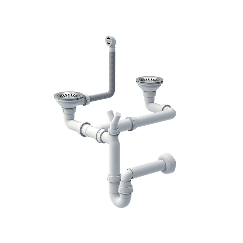 Sifon cu capac scurgere Quadron Unique pentru chiuvete granit finisaj inox