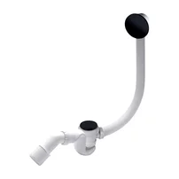 Sifon cu preaplin pentru cada Wirquin cu dop Quick-Clack negru mat