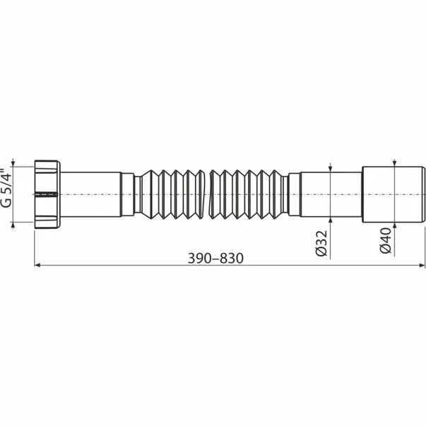 Sifon lavoar flexibil Alcadrain A750 DN32/DN40 picture - 2