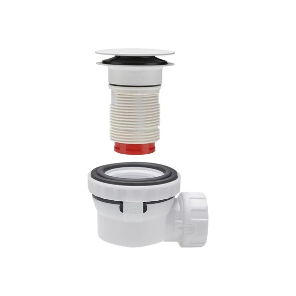Sifon lavoar Wirquin Nano Quick-Clack capac alb mat picture - 6