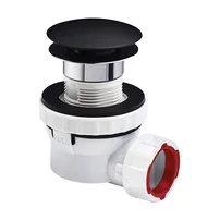 Sifon lavoar Wirquin Nano Quick-Clack capac negru mat