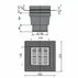 Sifon pardoseala 150 x 150/110 cu iesire verticala, sistem de retinere a mirosurilor APV13 Alcadrain picture - 2