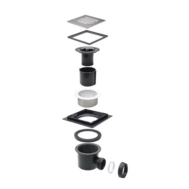 Sifon pardoseala cu iesire orizontala Wirquin Venisio gratar inox periat picture - 8