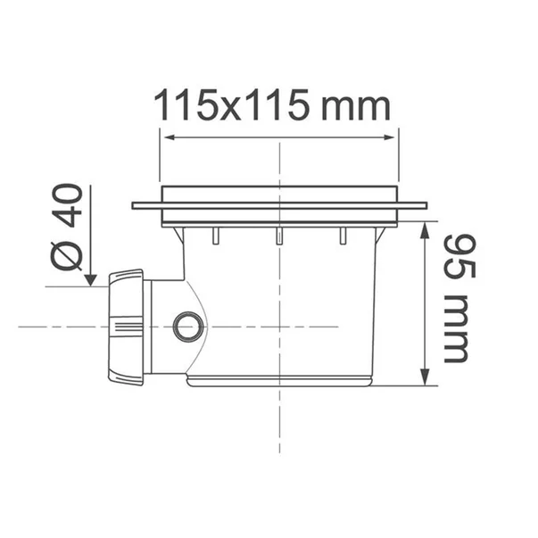 Sifon pardoseala cu iesire orizontala Wirquin Venisio gratar inox periat picture - 9