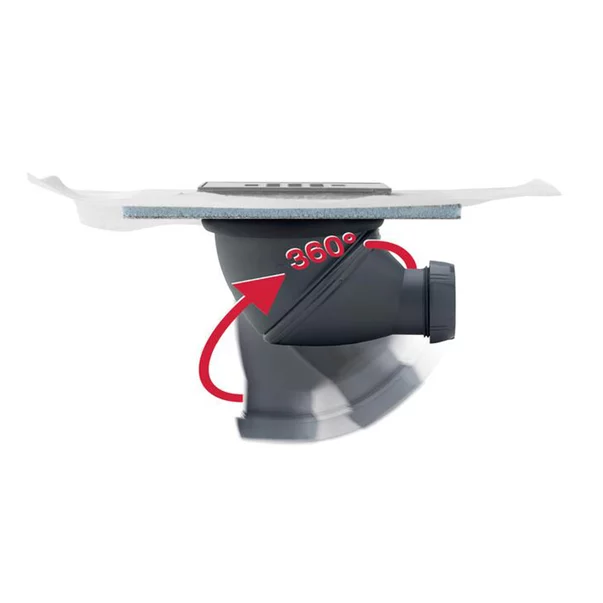 Sifon pardoseala cu iesire pivotanta 360° Wirquin James Soda gratar inox periat picture - 6