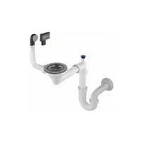 Sifon pentru chiuveta cu o cuva Deante cu buton pop-up titanium