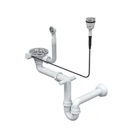 Sifon Push to Open Quadron Unique finisaj inox pentru chiuvete granit