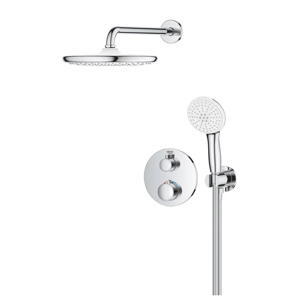 Sistem de dus Grohe Grohtherm Tempesta 210 incastrat cu baterie rotunda picture - 2