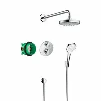 Sistem de dus cu termostat Hansgrohe Design Croma Select S Ecostat S incastrat