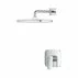 Sistem de dus incastrat Grohe Cubeo Tempesta cu palarie 1 functie fara corp ingropat finisaj crom lucios picture - 3
