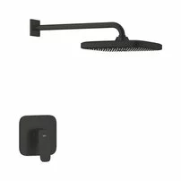Sistem de dus incastrat Grohe Cubeo Tempesta cu palarie 1 functie fara corp ingropat finisaj negru mat