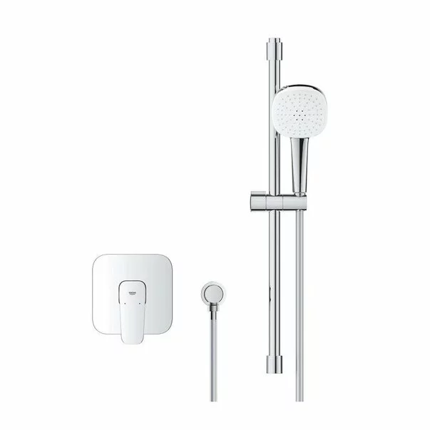 Sistem de dus incastrat Grohe Cubeo Tempesta cu para 2 functii fara corp ingropat finisaj crom lucios picture - 2