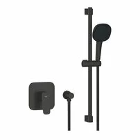 Sistem de dus incastrat Grohe Cubeo Tempesta cu para 2 functii fara corp ingropat finisaj negru mat