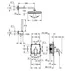 Sistem de dus incastrat Grohe Eurocube cu palarie Tempesta Cube 250, crom picture - 3