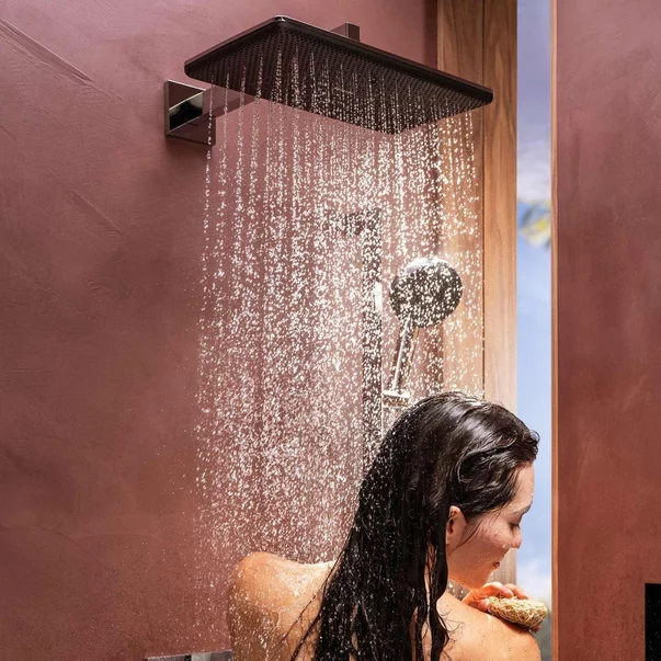 Sistem de dus incastrat Hansgrohe Raindance Alive Q cu termostat si corp ingropat finisaj crom lucios picture - 3