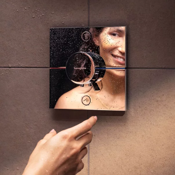 Sistem de dus incastrat Hansgrohe Raindance Alive Q cu termostat si corp ingropat finisaj crom lucios picture - 6