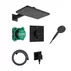 Sistem de dus incastrat Hansgrohe Raindance Alive Q cu termostat si corp ingropat finisaj negru mat picture - 1