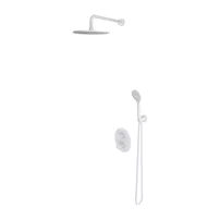 Sistem de dus incastrat Omnires Y cu baterie termostatata finisaj alb mat