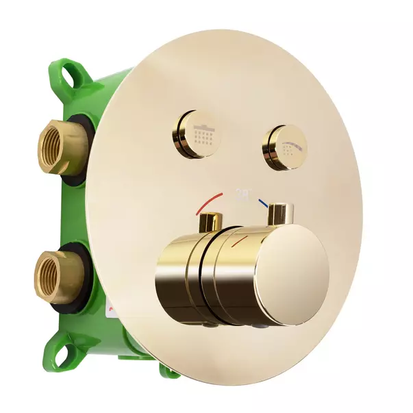 Sistem de dus incastrat Rea Lungo-Miler termostatic auriu lucios picture - 2
