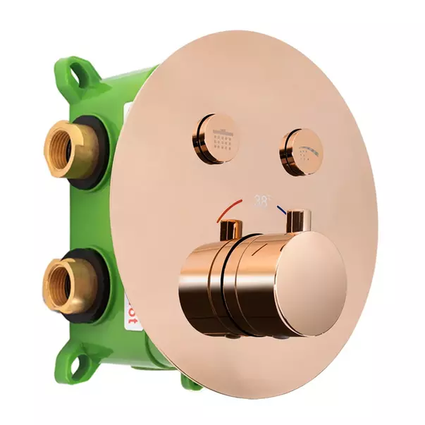 Sistem de dus incastrat Rea Lungo-Miler termostatic Rose Gold picture - 2