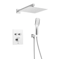 Sistem de dus incastrat Rubineta Thermo cu baterie termostatata finisaj crom lucios