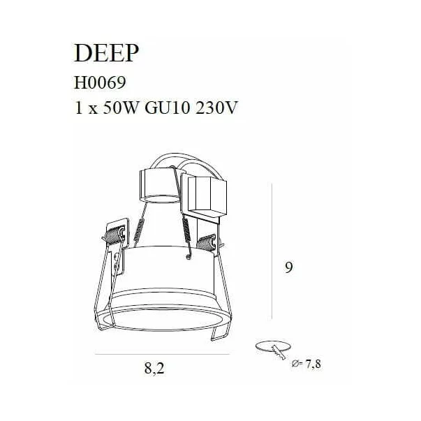 Spot incastrat Maxlight Deep alb GU10 picture - 5