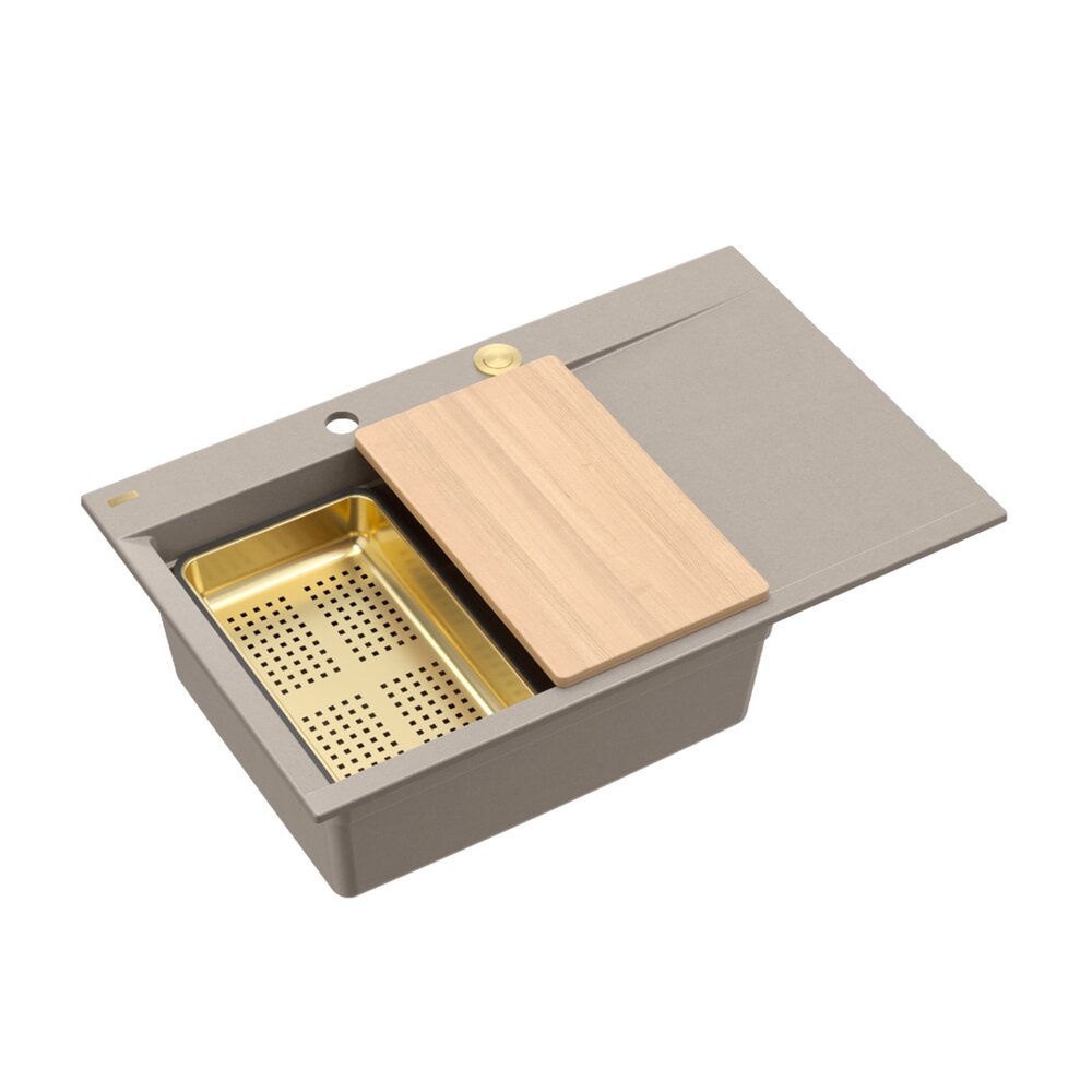 Statie de lucru incastrata Quadron Josh 111 finisaj bej soft taupe – auriu 78×50 cm Bucatarie > Chiuvete bucatarie > Chiuvete compozit > Promoții > Noutati neakaisa.ro