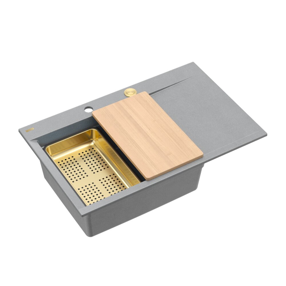 Statie de lucru incastrata Quadron Josh 111 finisaj gri silver stone – auriu 78×50 cm Bucatarie > Chiuvete bucatarie > Chiuvete compozit > Promoții > Noutati neakaisa.ro