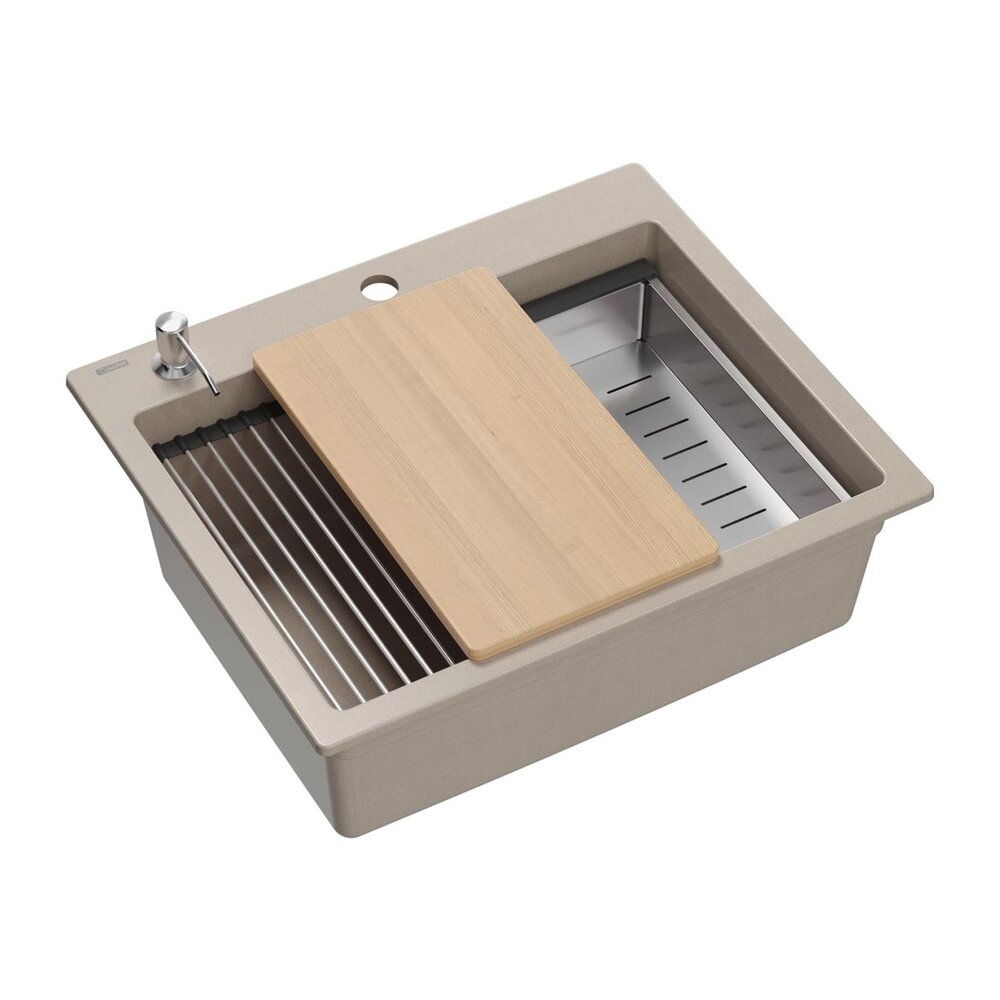 Statie de lucru incastrata Quadron Kurt 110 bej – inox 59.5×50 cm Bucatarie > Chiuvete bucatarie > Chiuvete compozit > Promoții neakaisa.ro
