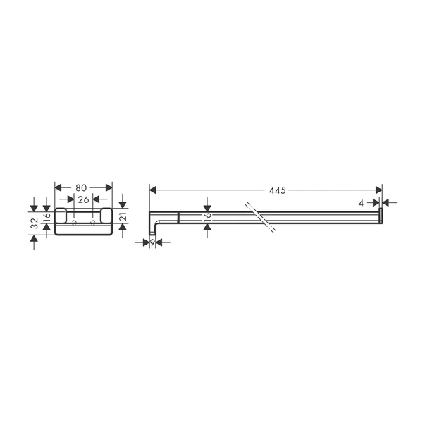 Suport dublu pentru prosoape Hansgrohe Addstoris 45 cm bronz periat picture - 4