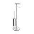 Suport hartie freestanding Omnires Modern Project cu spatiu pentru perie si raft finisaj crom lucios picture - 1