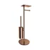 Suport hartie freestanding Omnires Modern Project cu spatiu pentru perie si raft finisaj cupru lucios picture - 1
