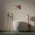 Suport hartie freestanding Omnires Modern Project cu spatiu pentru perie si raft finisaj cupru lucios picture - 2