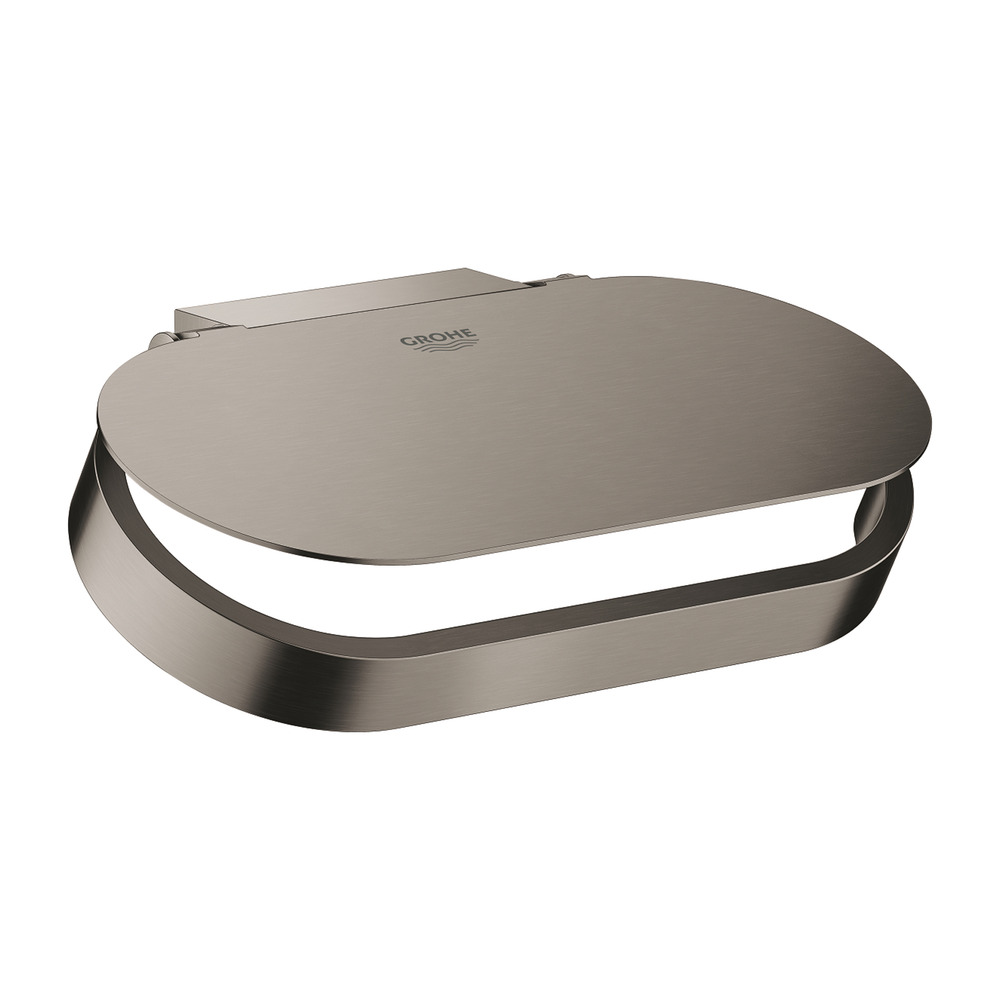 Suport hartie igienica cu aparatoare Grohe Selection antracit periat Hard Graphite
