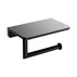 Suport hartie igienica cu raft Omnires Modern Project finisaj negru mat picture - 1