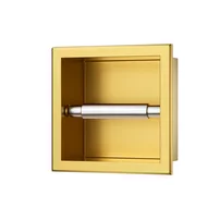 Suport hartie igienica incastrat Balneo Wall Box Paper 1 auriu lucios