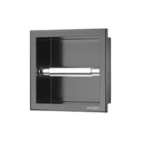 Suport hartie igienica incastrat Balneo Wall Box Paper 1 Gun Metal mat
