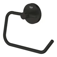 Suport hartie igienica negru mat fara aparatoare Grohe Essentials
