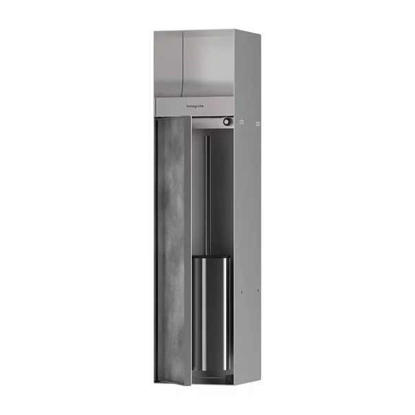 Suport incastrat pentru hartie igienica cu perie WC Hansgrohe
