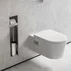Suport incastrat pentru hartie igienica cu perie WC Hansgrohe XtraStoris Rock otel periat picture - 2