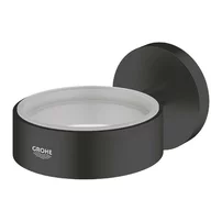 Suport negru mat Grohe Essentials pentru pahar sau savoniera